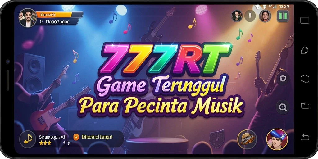 Screenshot gameplay dari 777RT menampilkan interaksi menyenangkan dengan musik.