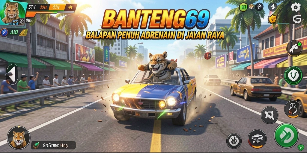 Tampilan aksi balap mendebarkan di BANTENG69.