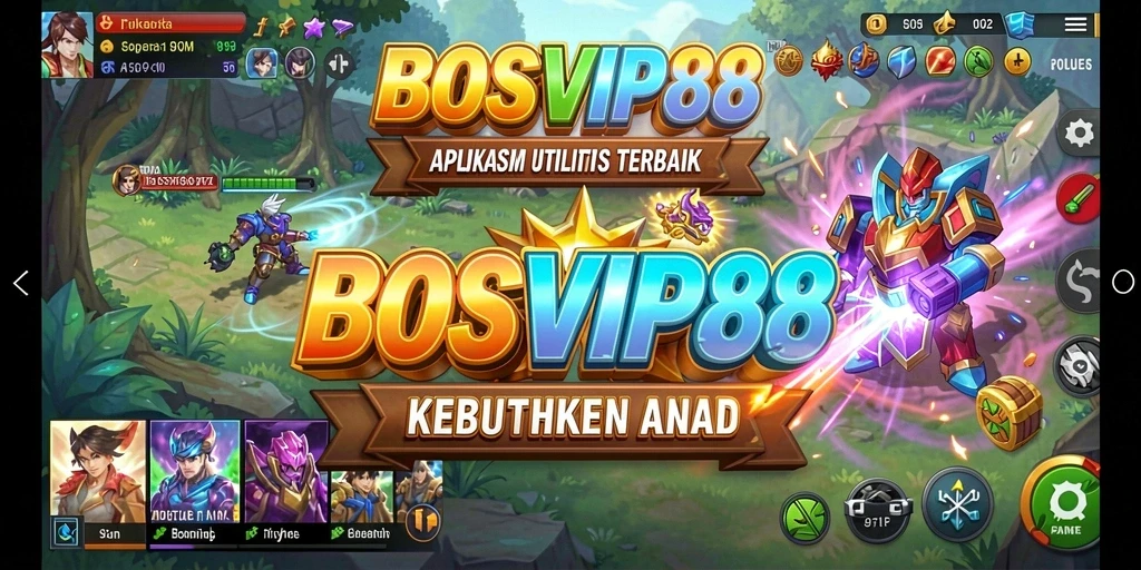 Tampilan screenshot utama BOSVIP88 yang menunjukkan fitur utilitas.