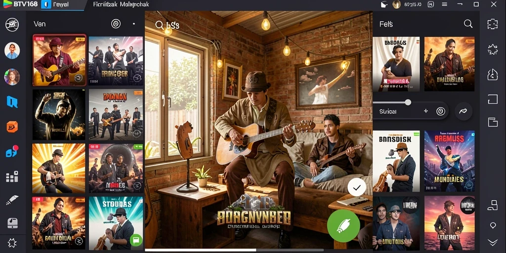 Tampilan gameplay interaktif BTV168 dalam menikmati musik.