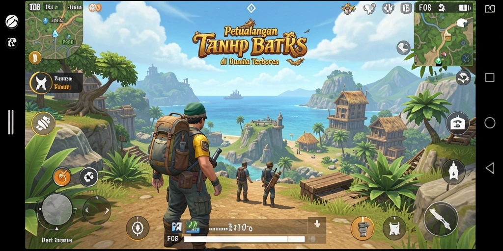 Gameplay F08 dengan grafis menawan di dunia terbuka.