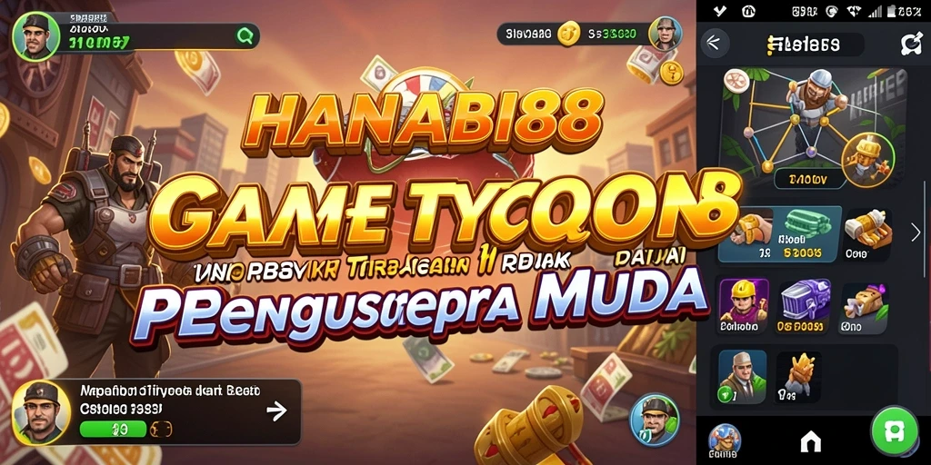 Tampilan gameplay menarik dari HANABI88 dengan elemen Tycoon.