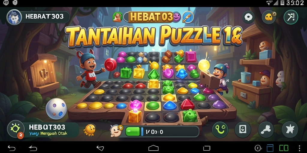 Screenshot HEBAT303 menampilkan gameplay puzzle yang menarik dan interaktif.