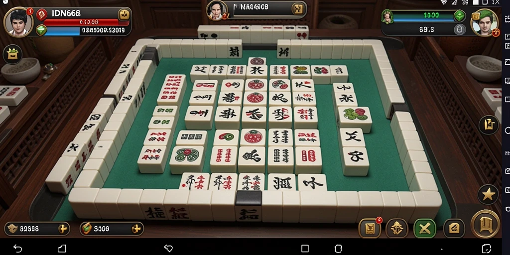 Screenshot IDN668 menampilkan gameplay Mahjong yang seru dan menarik.