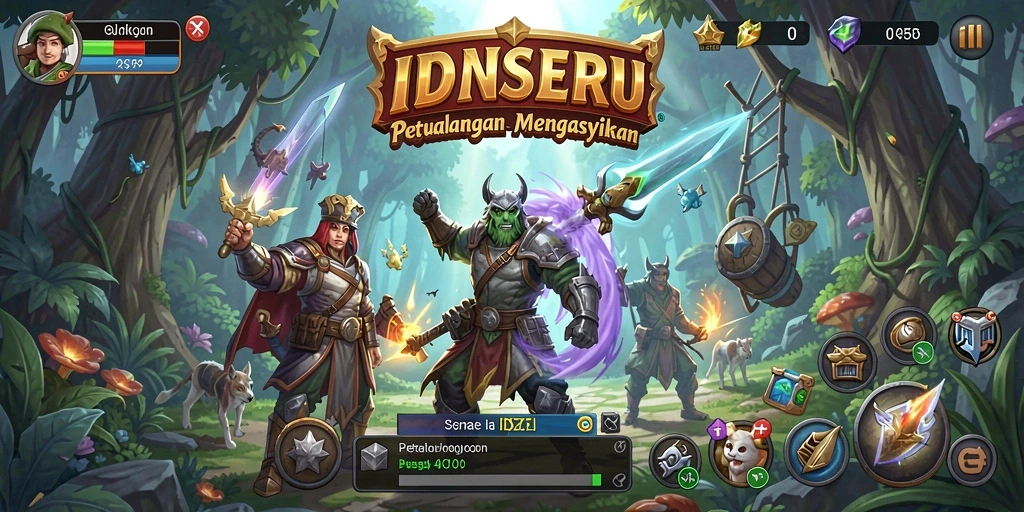 Tampilan gameplay <strong>IDNSERU</strong> yang menarik dan menawan