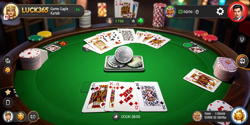 Tampilan gameplay seru dengan suasana permainan Gaple yang menarik.