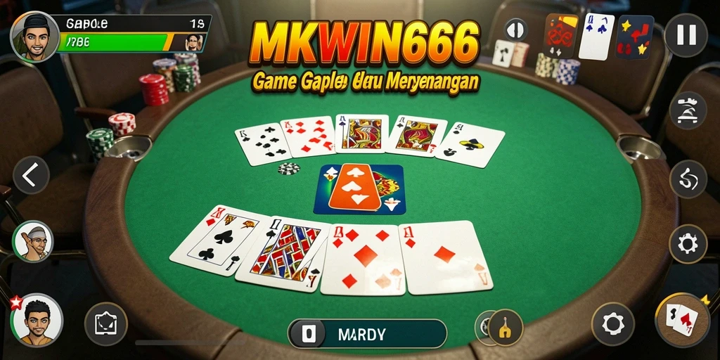 Screenshot gameplay Gaple dengan desain menarik dan interaksi pemain.