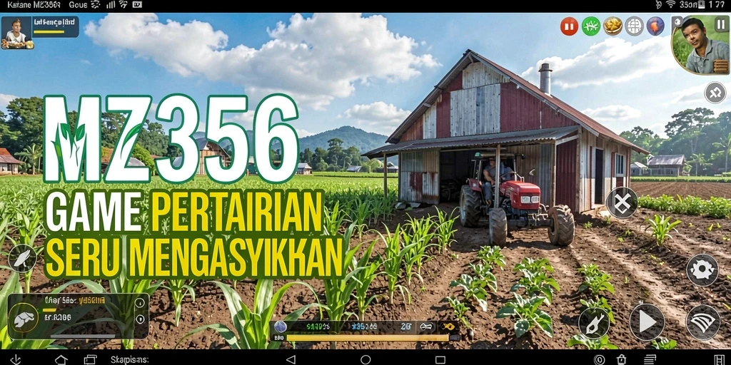Tampilan permainan MZ356 dengan aktivitas pertanian yang asyik.