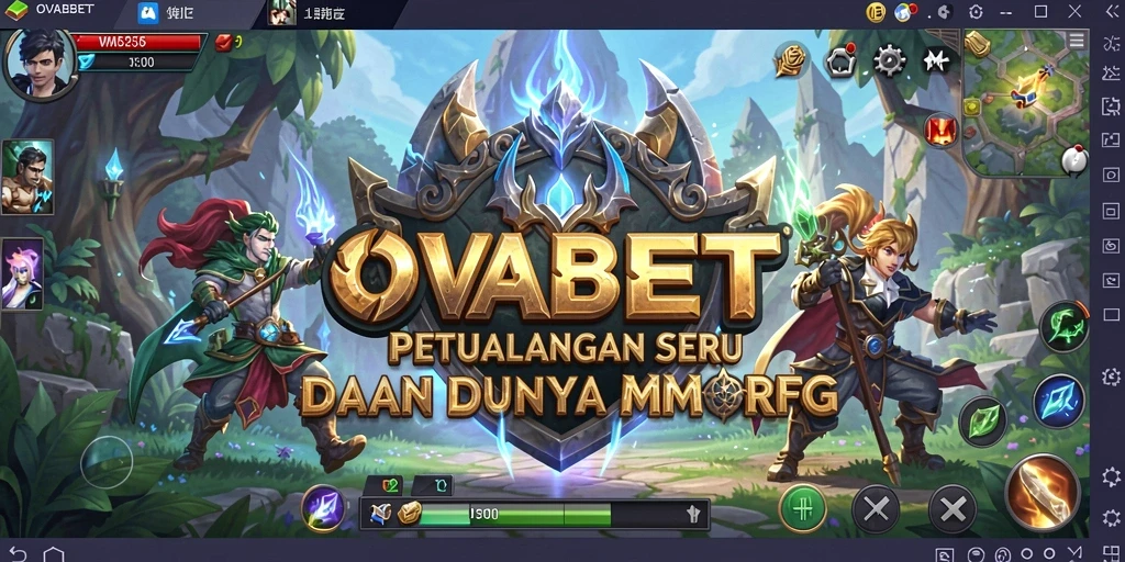 Screenshot dari gameplay OVABET menampilkan petualangan seru dalam dunia MMORPG.
