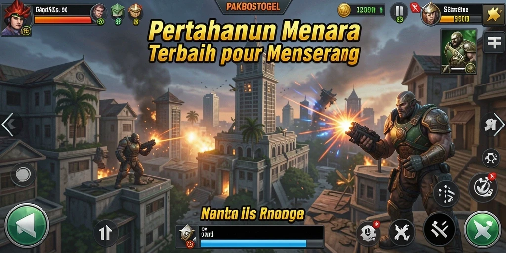 Tampilan menarik dari gameplay Tower Defense PAKBOSTOGEL.