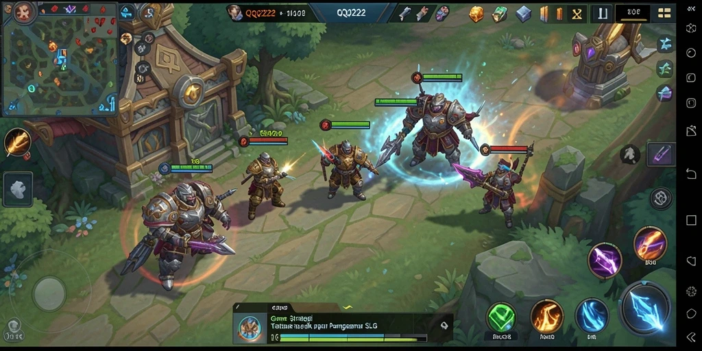 Tangkapan layar gameplay dinamis dan strategis di QQ222.