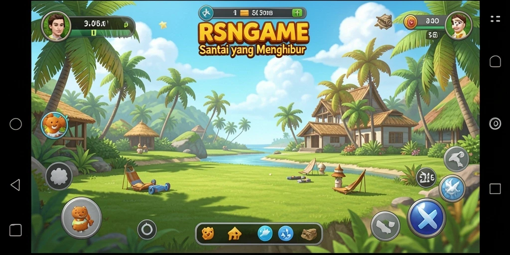 Tampilan gameplay RSNGAME yang menghibur dan penuh warna.