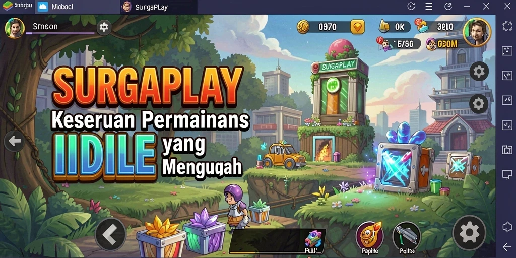 Tampilan gameplay SURGAPLAY yang menarik dengan mekanisme Idle yang sederhana.