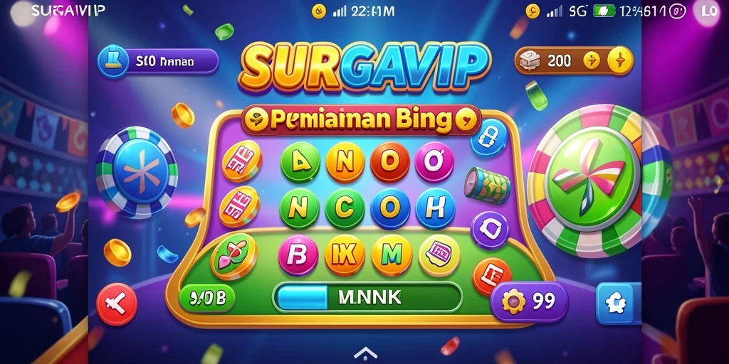 Tampilan gameplay seru dalam SURGAVIP dengan suasana Bingo yang menegangkan.