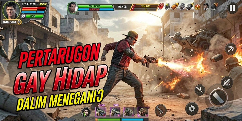 Tampilan aksi mendebarkan dalam TEGALTOTO saat bertarung.