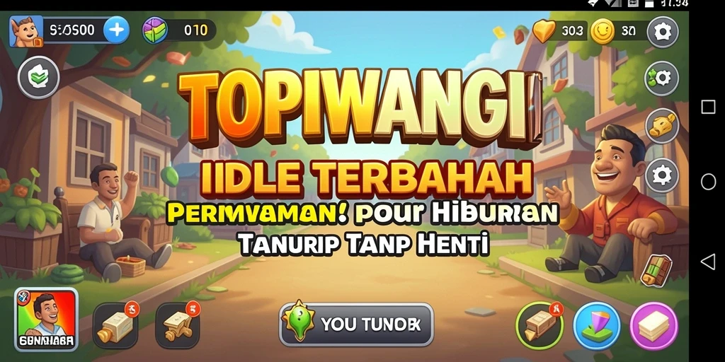 Tampilan gameplay menarik dari permainan Idle TOPIWANGI.