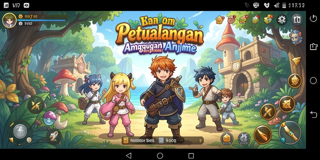Tampilan gameplay V07 dengan karakter anime yang menarik.